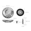 1pcs Stainless Steel Kitchen Sink Strainer Basket, Kitchen Sink Replacement Accessories for Drains Stopper