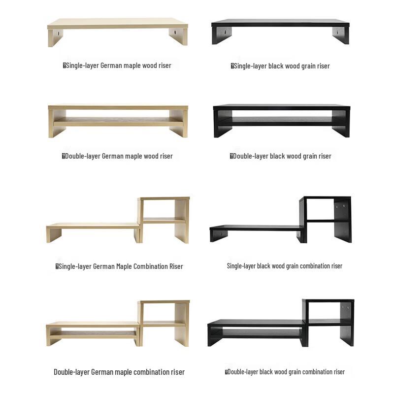Double-Layer Desktop Monitor Riser & Organizer