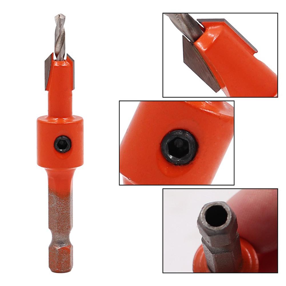 8 Sizes Countersink Drill Bit Set Carpentry Tools Countersunk Counter Sink Bit For Woodworking Hex Shank Wood Counterbore Drill