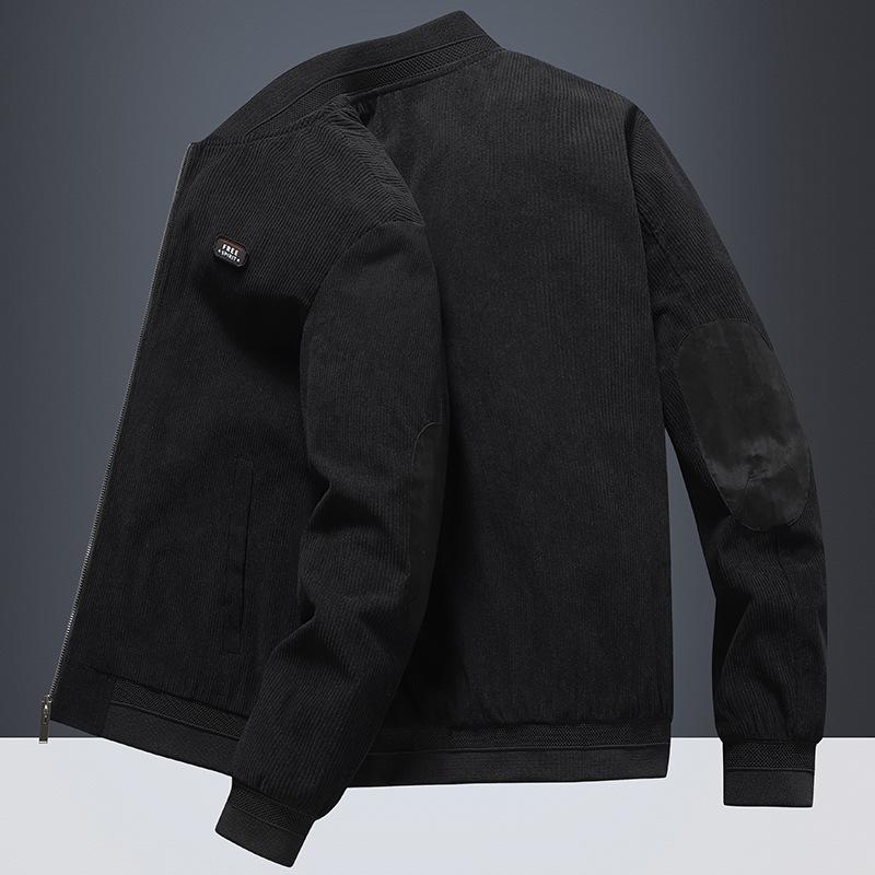 

Новое пальто среднего возраста, осенне-зимняя мужская бейсбольная куртка с воротником, повседневная модная куртка 5XL