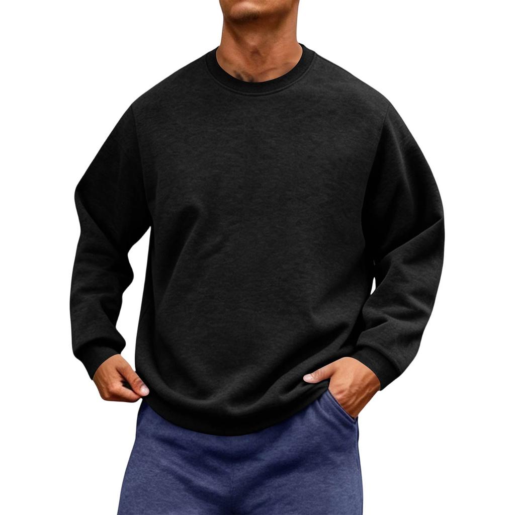 Herren Sweatshirt mit Rundhalsausschnitt und langen Ärmeln, lässiger Pullover für den Alltag