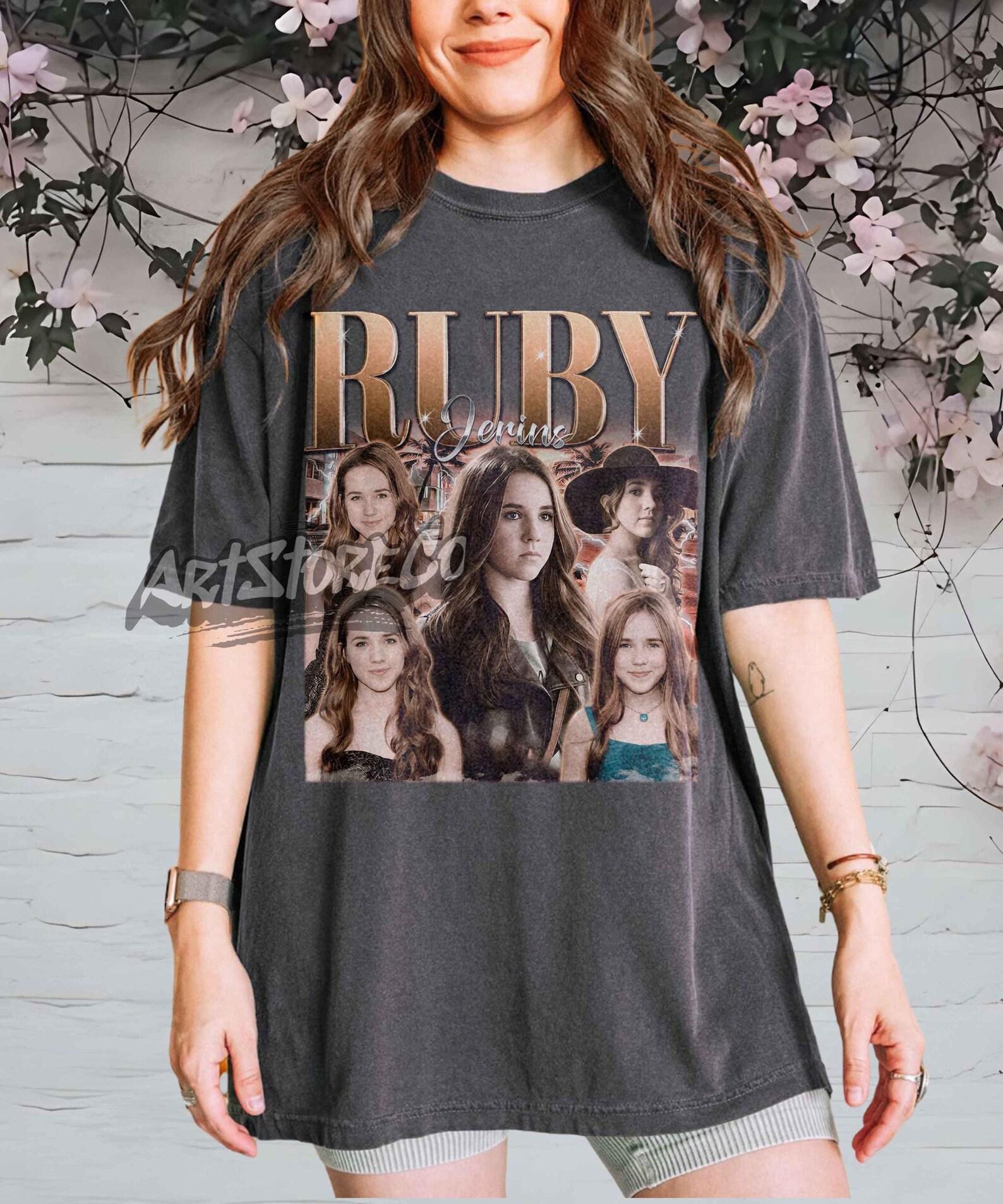 Ruby Jerins Retro Collage T-Shirt, Vintage Inspired Graphic Apparel 4XL