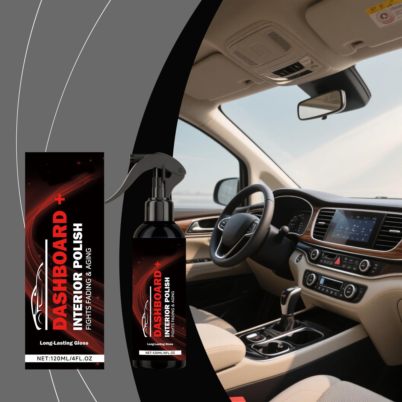 

Car Interior Polishing Agent, for Car Interior Seat Refurbishment, Maintenance, Daily Cleaning, Stain Removal, and Dust Removal, 120ML One Size