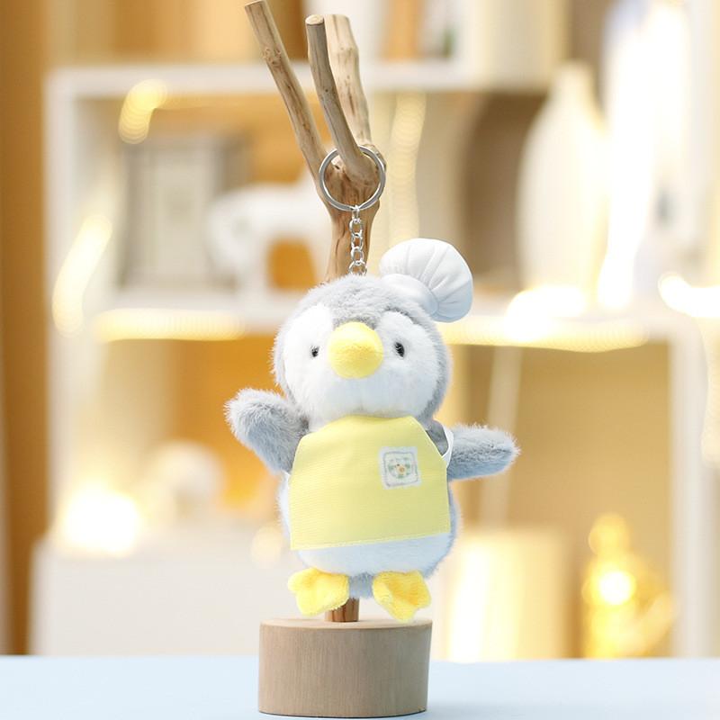 Plush Penguin Chef Keychain With Soft Short Pile For Girls Gift And Bag Decoration