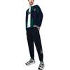 FILA Fleece Letter Embroidery Color Block Loose Long Sleeve Baseball Jacket Men jackets Secret-Mirror-Blue F11M319701F