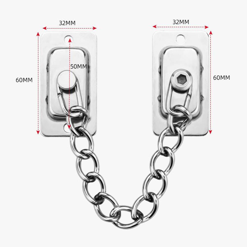 Stainless Steel Door Lock Family Door Lock Security Protection Security Door Chain Children'S Security