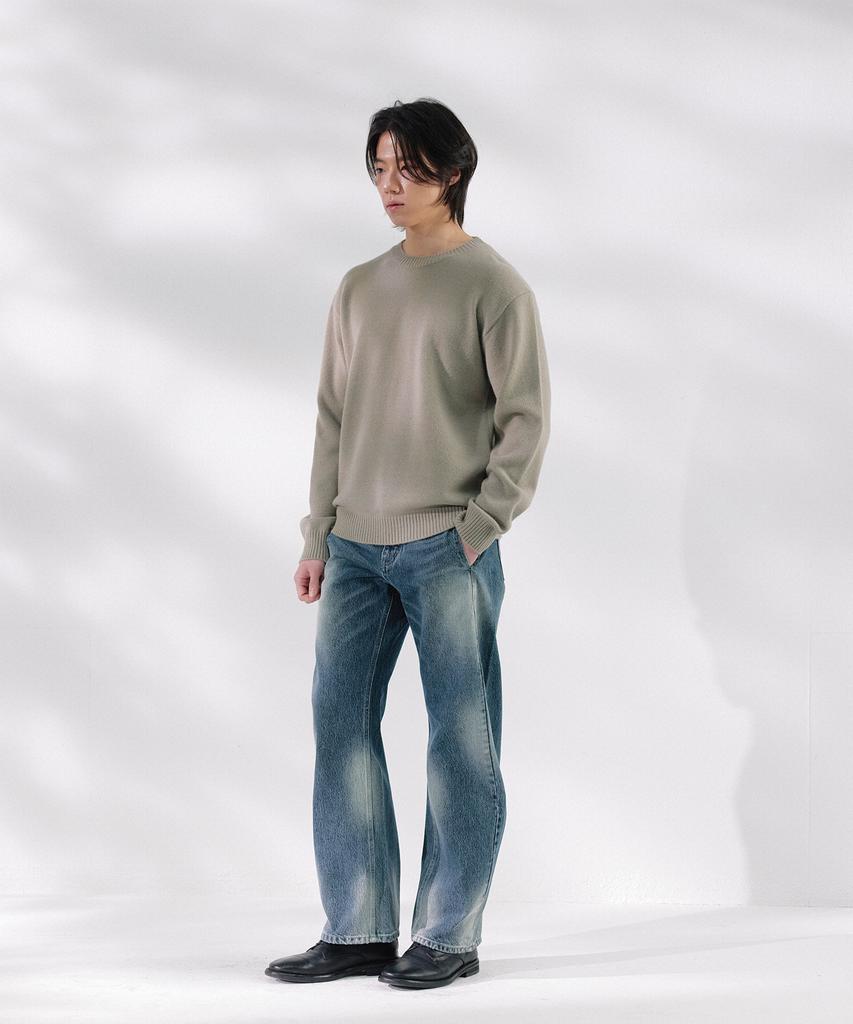 NONBLANK Daily Wool Cashmere Crewneck Knit_Taupe Grey