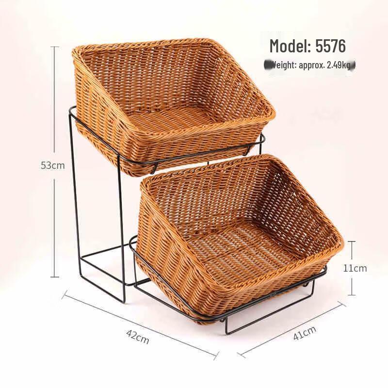 Van Gogh Double-Layer Ceramic Coffee & Dessert Display Stand