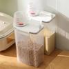 Rice Airtight Storage Container with Clear Scale Double Sealed Rice Containers for Cereal Flour