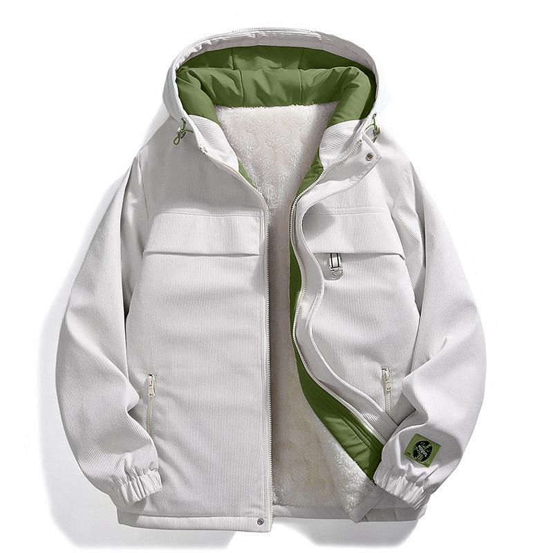 

Трендовое хлопковое пальто с принтом астронавта для мужчин, вельветовая модная куртка с капюшоном, молодежная универсальная мода M