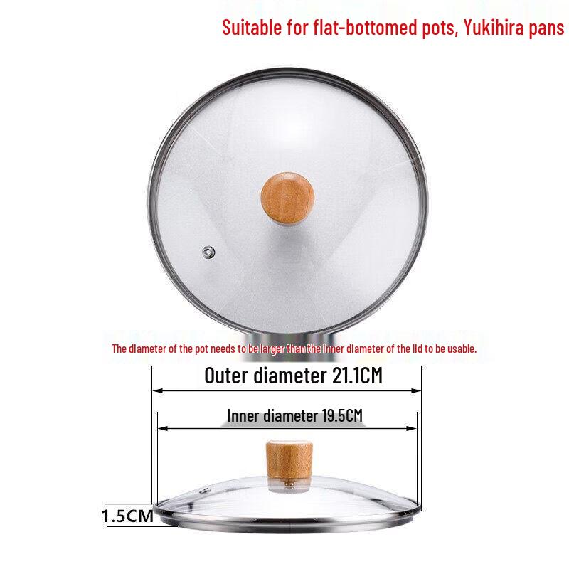 Universal Transparent Tempered Glass Pot Lid