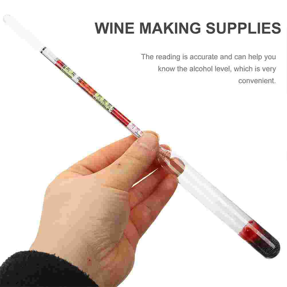 2 Sets Alcohol Meter Kit Making Beer Hydrometer for Triple Scale Home Brewing Tester Suite Fermentation Jar