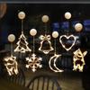 LED Weihnachts-Fensterlichter Silhouette Dekoration Glocke Weihnachtsbaum Weihnachtsmann Für Neujahr Weihnachtsdeko Lichterkette