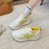 Summer thin breathable mesh running shoes women's 2025 new thick-soled light feet small sports casual dad shoes