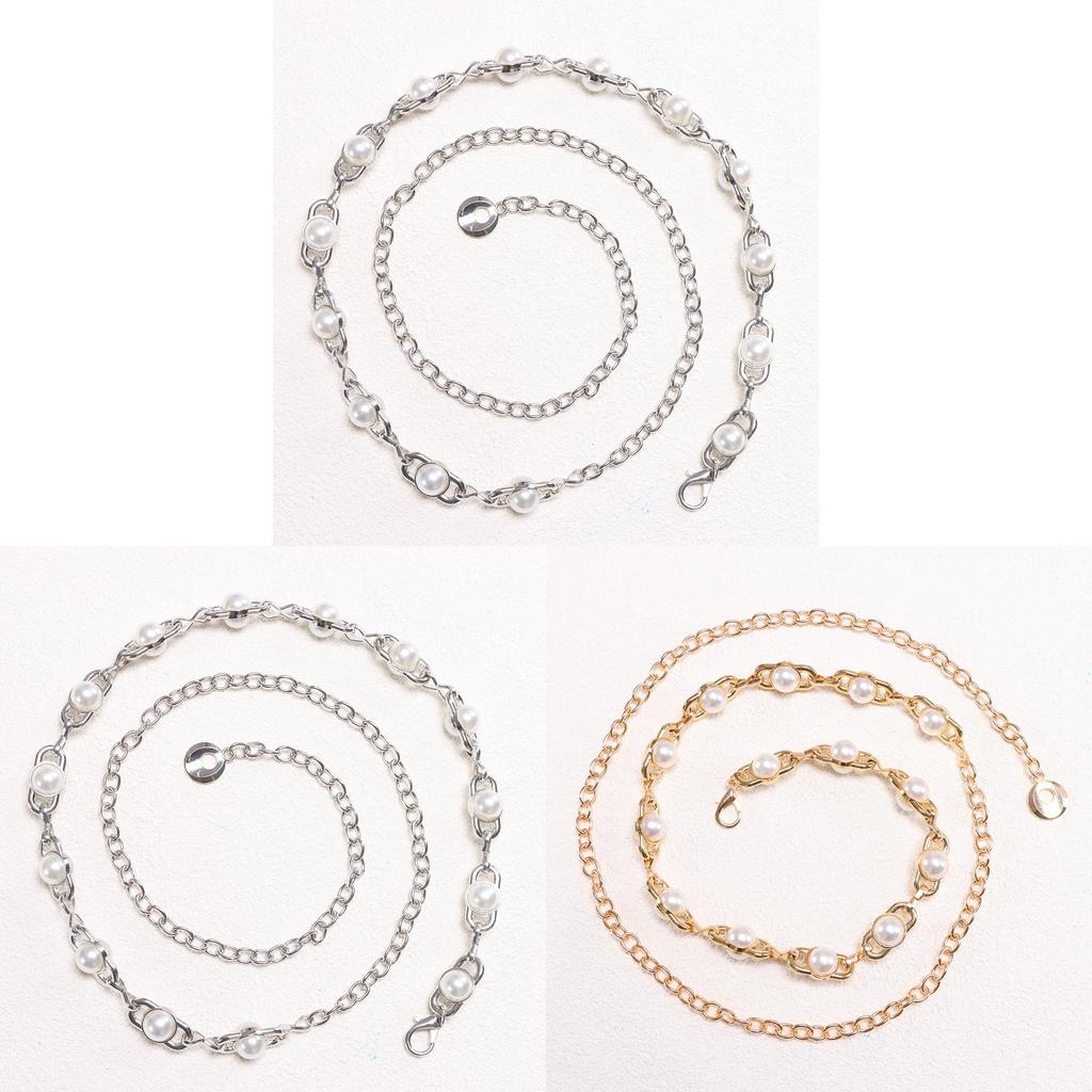 Elegant Pearl Waist Chain For Women Men Metallic Body Jewelry Summer Fashion Accessory