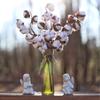 Fake Flower Wedding Decoration Cotton Stem Artificial Plants Floral Branch Dried Cotton Flower