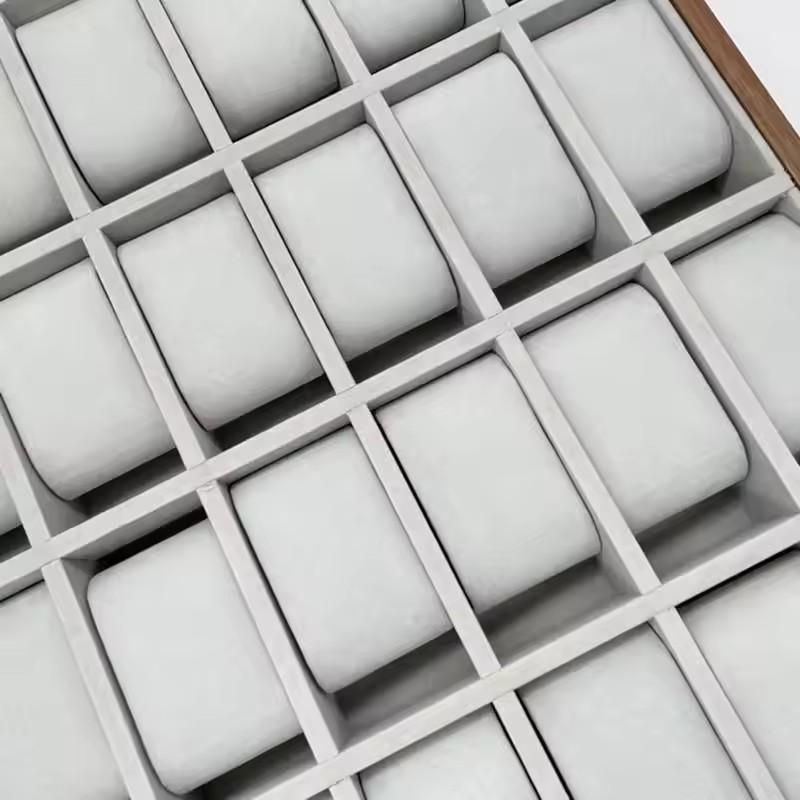 Versatile Watch 24 Slots Watches Holder with Pillows Wristwatch Display Tray for Showrooms and Exhibition