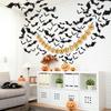 Piteno® 140Pcs Bats Halloween Decorations Party Supplies, Realistic PVC 3D Black Scary Bat Stickers for Creepy Home Decor Halloween Party