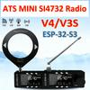 Mini SI4732 Radio AMNVOLT V4/V3S ATS ALL Band DSP Radio FM AM SSB LSB USB Receiver Built-in Hi-Z Headphone Amplifier Circuit