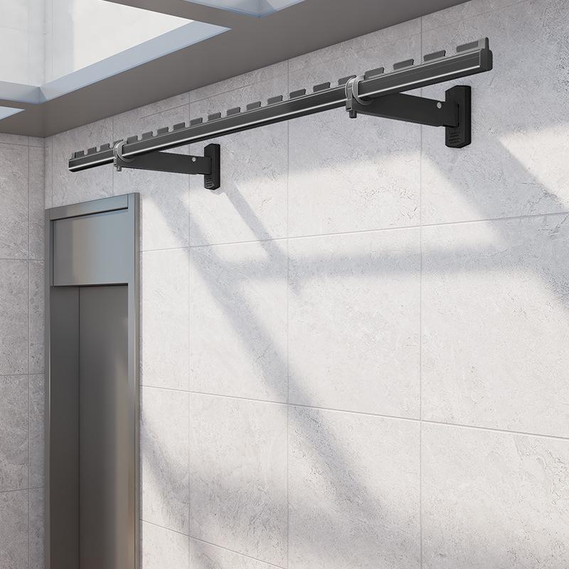 Wall-Mounted Foldable Clothes Rack for Bathroom or Window Without Balcony