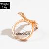 European and American Simple Straight Line Adjustable Ring, Hip-hop Style, Geometric Irregular Opening Bow Ring