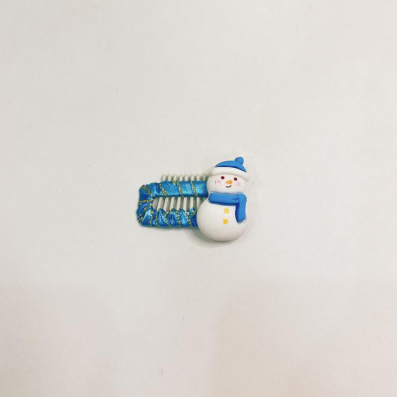 

Рождественская заколка для волос с изображением питомца для кошек и собак snowman синий