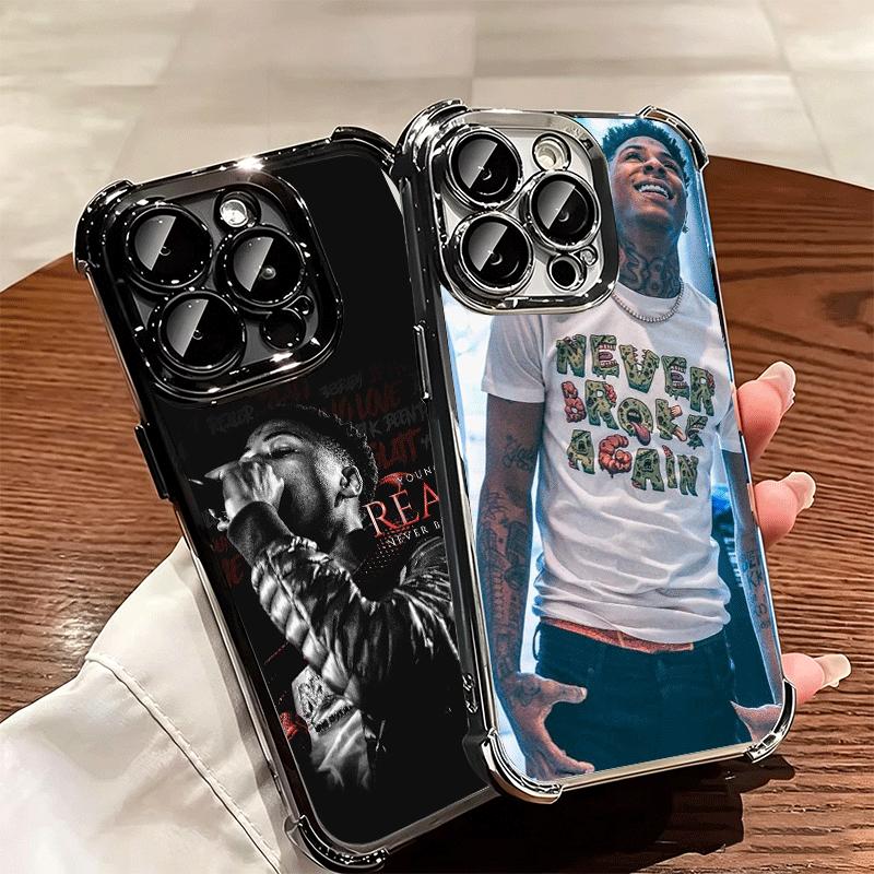Rapper YoungBoy Soft Phone Case For iPhone 15 16 17 Air 14 Pro Max 16E Plus 13 12 Mini Plating Anti-Fall Fundas