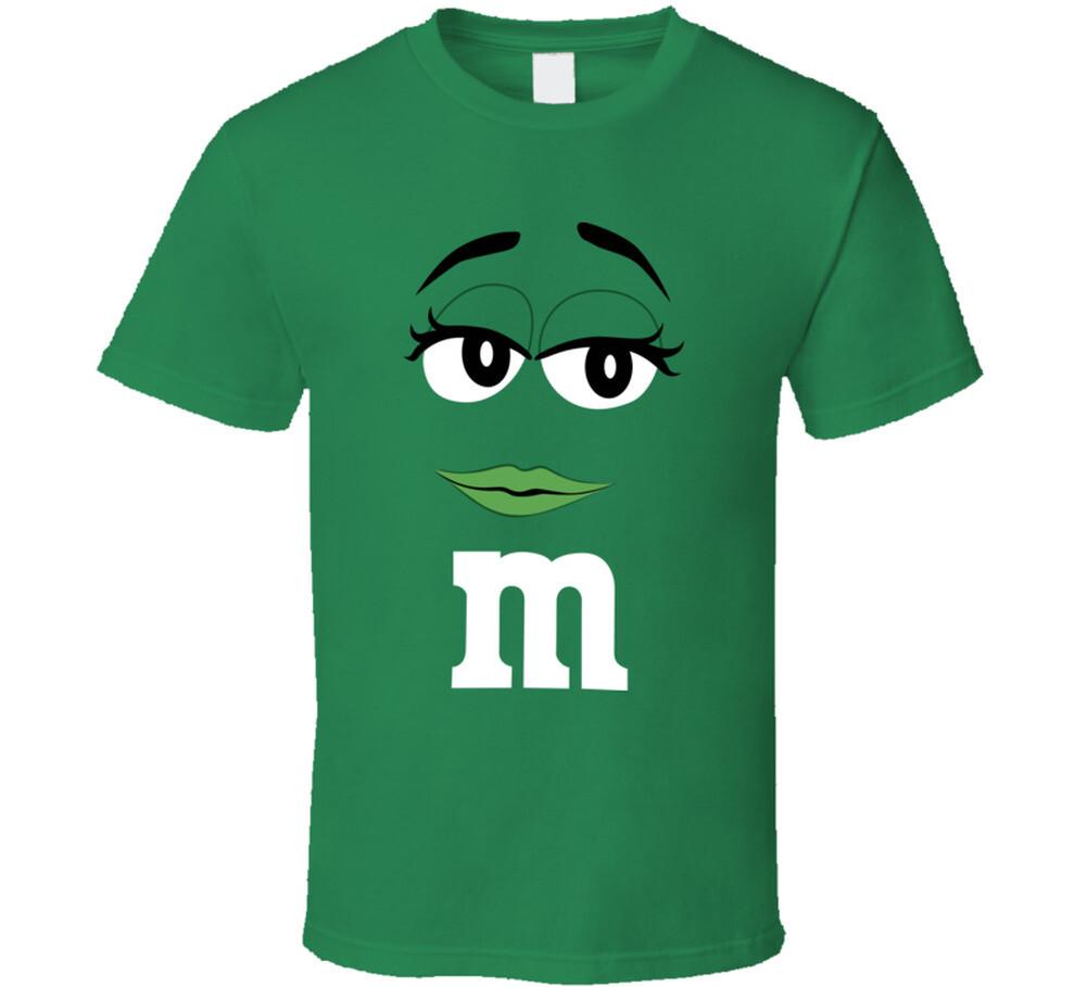 New Green M&m Big Face Funny Halloween Costume T Shirt XXXXL
