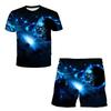 Sommer Neu Weltraum Planet Muster 3D Druck Trainingsanzüge Herren Damen Kurzarm T-Shirt Shorts Sets 2 Stück Sportanzüge Herrenbekleidung