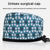 Turban Scrub Caps for Beauty Salon Comfortable Doctor Nurse Surgeon Hat for Hospital Staff Printed Working Hat for Bakery