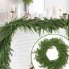 1m Christmas Artificial Norfolk Pine Garlands 1pc Wreaths for Home Decoration Holiday Gift Artificial Pine Branches