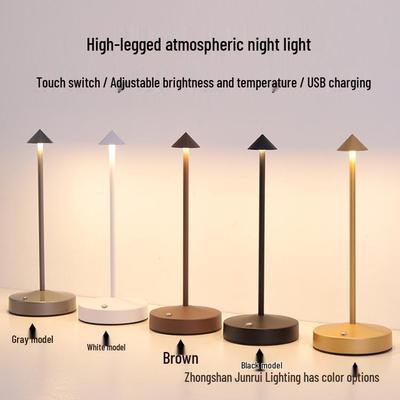 Wiederaufladbare Retro-Touch-Bar-Tischlampe für Außen- und Restaurant-Nachtambiente