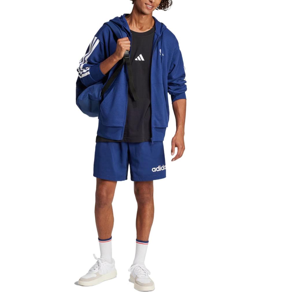 adidas ESSENTIALS LINEAR SHORTS Casual Shorts Men's Dark Blue/White JE9013