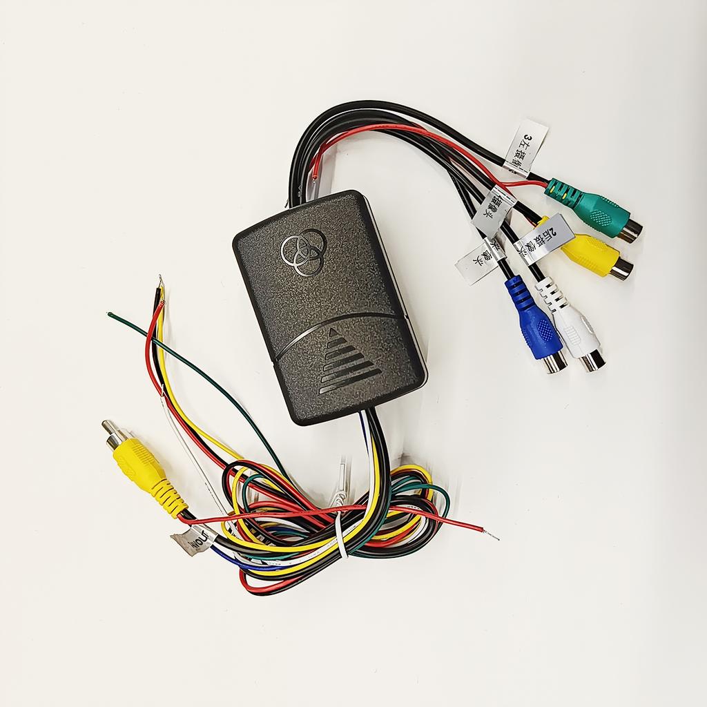 4cestný ovládací box pro autokameru 360° Panoramatický pohled Převodník zpětného obrazu Přední Zadní Levý Pravý Ovladač kamery pro mrtvý úhel auta