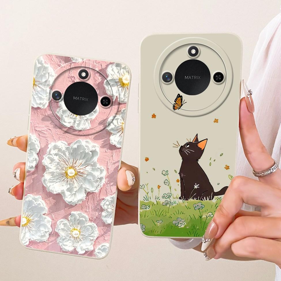 6.8'' For Honor X9c Smart Case Silicone Fashion Luxury Cute Cartoon Painted Cover For Honor X9c Smart Funda