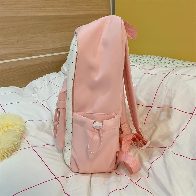 Large Capacity Backpack Color Contrast Student Schoolbag