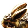 Key Charm Vintage Realistic Brass Zodiac Animal Rabbit Miniature Keychain Pendant for Car