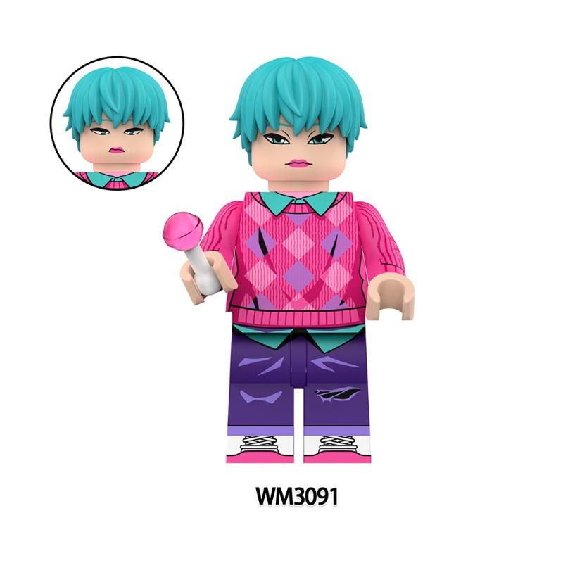 Products WM6 animation series puzzle assembly building block doll toy OPP bag