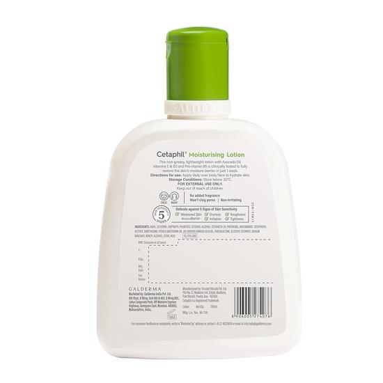 Cetaphil Fuktighetskrem for sensitiv eller tørr hud + Mild hudrens, 250 ml hver