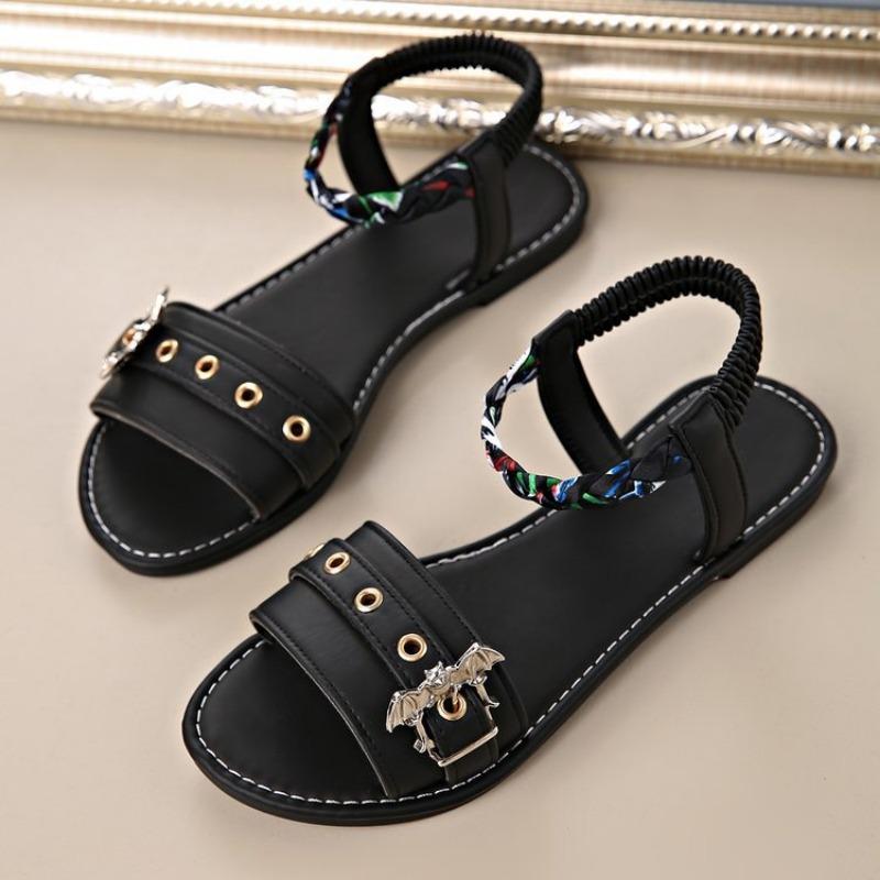 Plus-size Shoes Women's Shoes Sandals Buttoned Flat Slippers Devotion