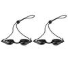 2pcs IPL Laser Protection Eye Goggles Light Blocking Red Light Safety Glasses for LED Freckle Removal Black