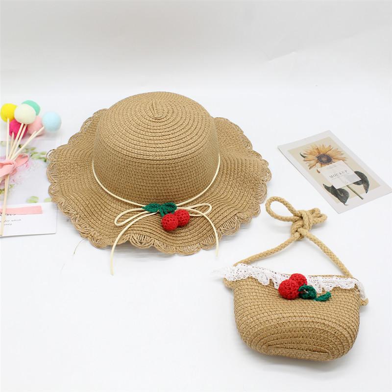 Summer Children'S Sun Hat Girls Straw Hat Cute Princess Hat Baby Girl Sun Hat Beach Hat Bag
