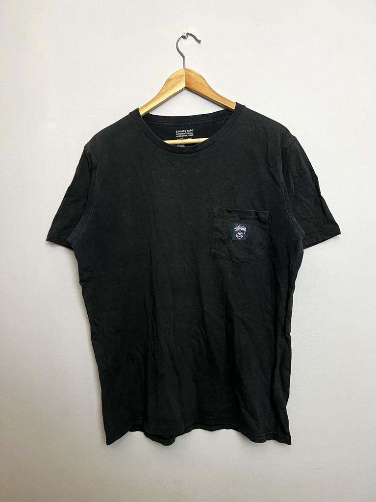 Rare Y2K Stussy Pocket Mini Logo Streetwear Tee Hype White Unisex T-Shirt