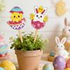 Easter DIY Diamond Art Decor Set 12Pcs Acrylic PET Egg Bunny Gem Stickers 5D Craft For Easter Party Home Decor