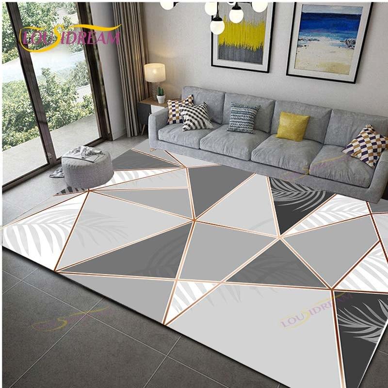 

Ковер с геометрическим рисунком для гостиной, бархатный ковер, детские прикроватные коврики для спальни, мягкие квадратные пушистые ковры, домашний диван, декоративный коврик для стола 150cm x 220cm