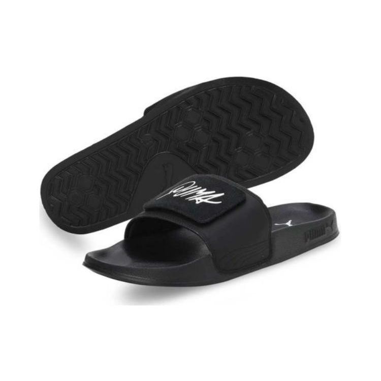 Puma Leadcat 2.0 Play Thick Sole Outdoor Non-Slip Durable Slide Sandals Unisex Footwear Black White 389118-01