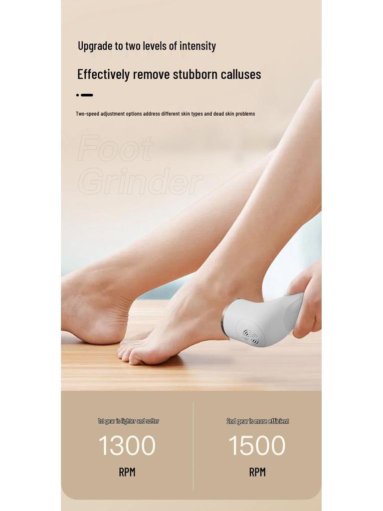 Wasserdichte elektrische Fußfeile & Hornhautentferner mit Staubsauger zur Pflege abgestorbener Haut