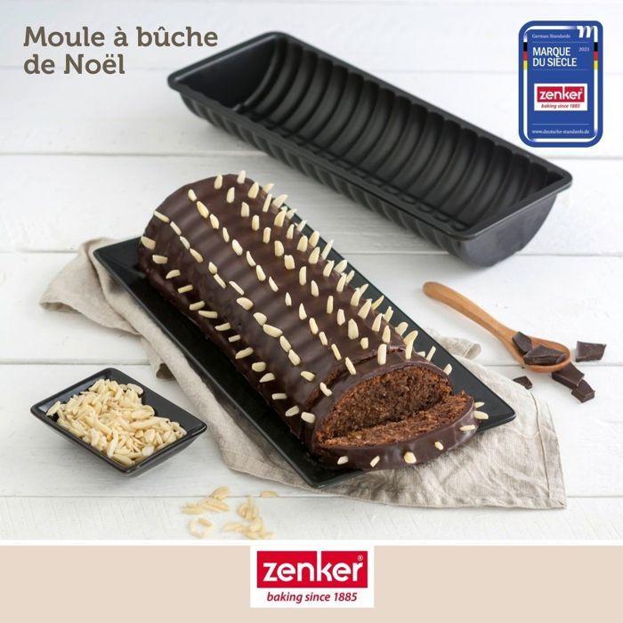 Moule à bûche de Noël 32 x 12,5 cm Zenker Black Metallic