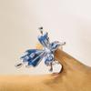 French Elegant Personality Small Fragrant Wind Enamel Drop Glaze Diamond Butterfly Ring Niche High-end Exaggerated Fashionable Jewelry