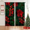 Set Of 2 Cute Cartoon Santa Claus Snowman Snowflake Printed Curtains Bedroom Dining Room Christmas Party Decoration Curtain For Master Made Polyester